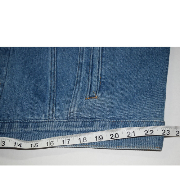 Vintage Men's Embossed Motorcycle Denim Vest Large Bikers Dream USA - Picture 7 of 7